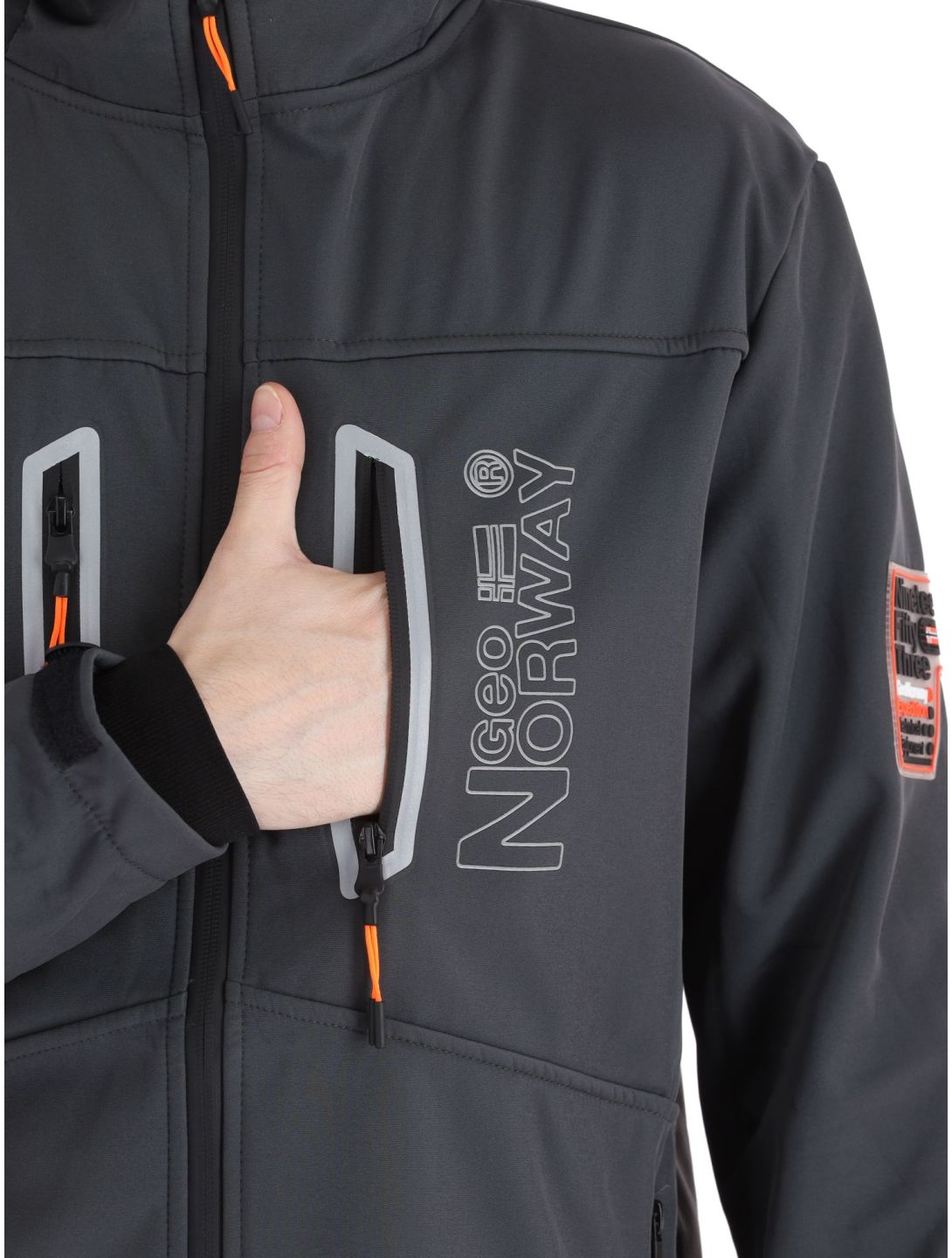 Geographical Norway, Trevar chaqueta de esquí softshell hombres Dark Grey gris 