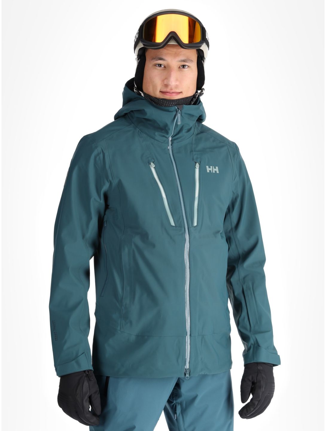 Helly Hansen, Alpha 3L Long Shell chaqueta de esquí hardshell hombres Dark Creek verde 