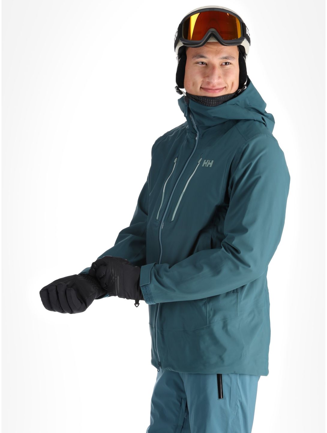 Helly Hansen, Alpha 3L Long Shell chaqueta de esquí hardshell hombres Dark Creek verde 