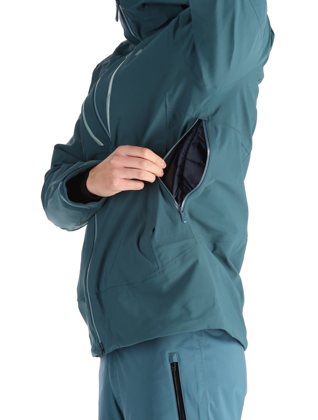 Helly Hansen, Alpha 3L Long Shell chaqueta de esquí hardshell hombres Dark Creek verde 