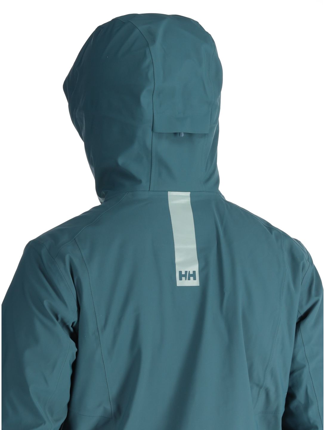 Helly Hansen, Alpha 3L Long Shell chaqueta de esquí hardshell hombres Dark Creek verde 