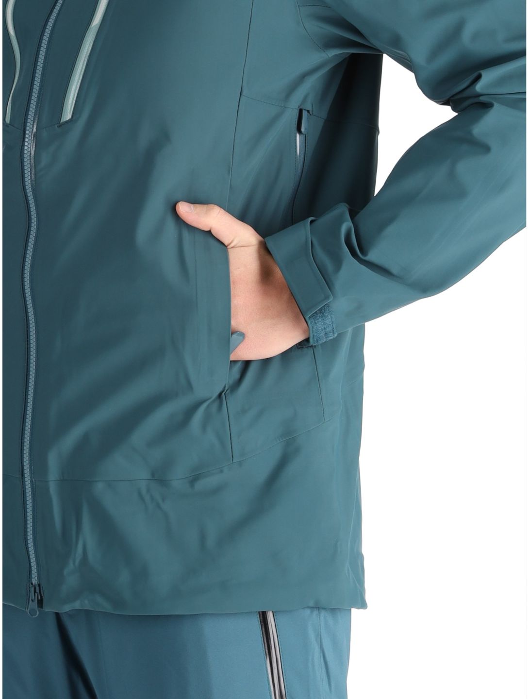 Helly Hansen, Alpha 3L Long Shell chaqueta de esquí hardshell hombres Dark Creek verde 