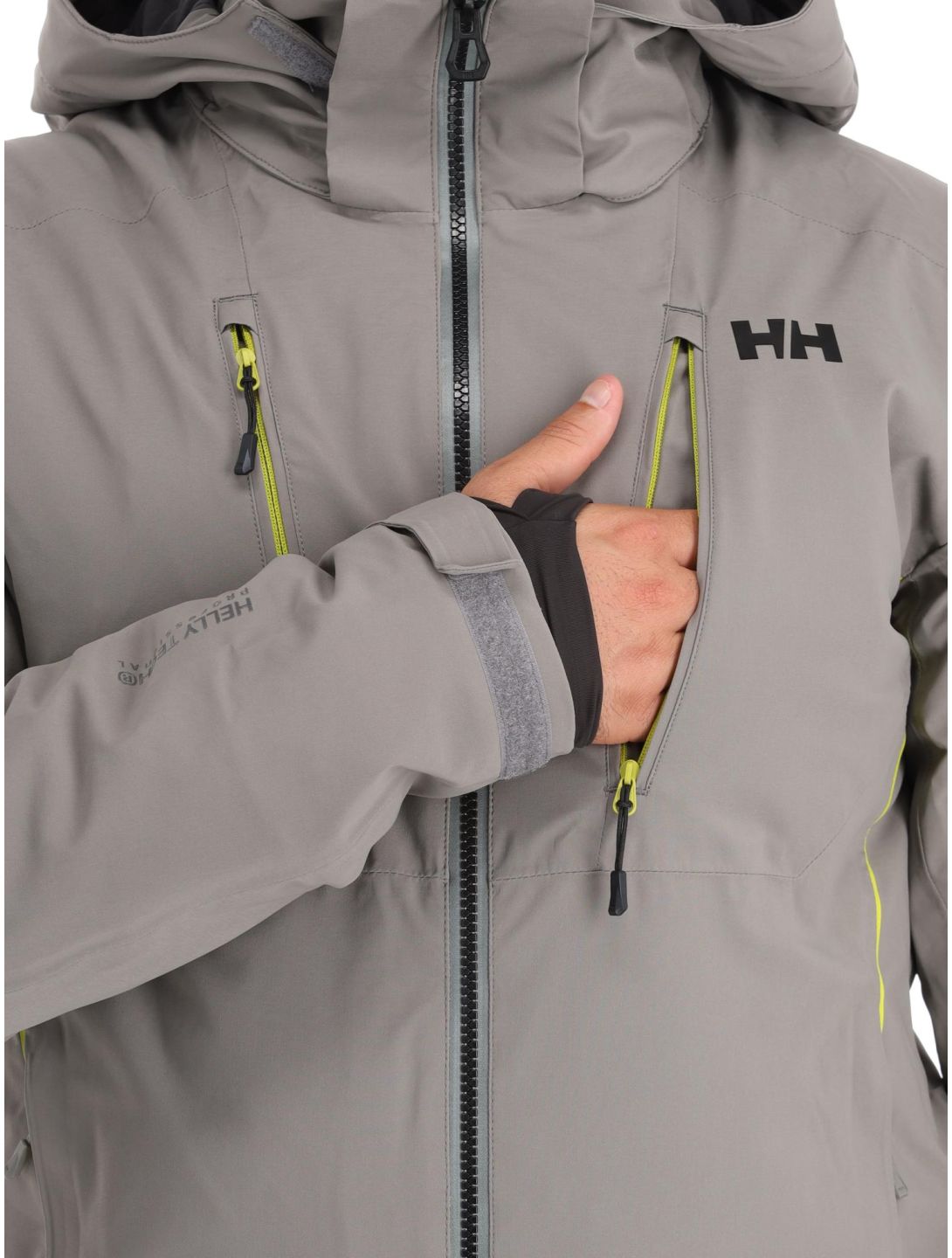 Helly Hansen, Alpha 4.0 chaqueta de esquí hombres Concrete gris 