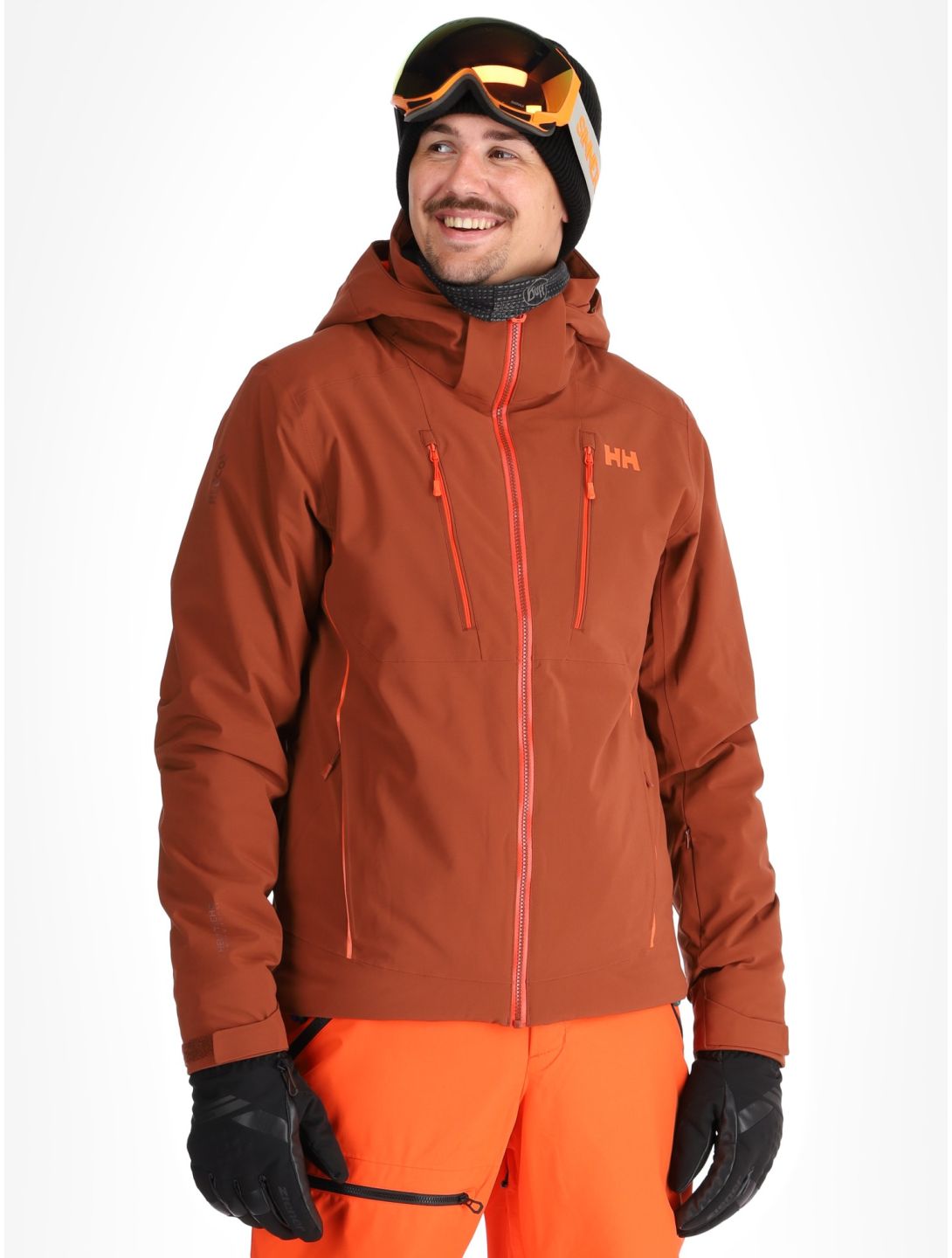 Helly Hansen, Alpha 4.0 chaqueta de esquí hombres Iron Oxide marrón 