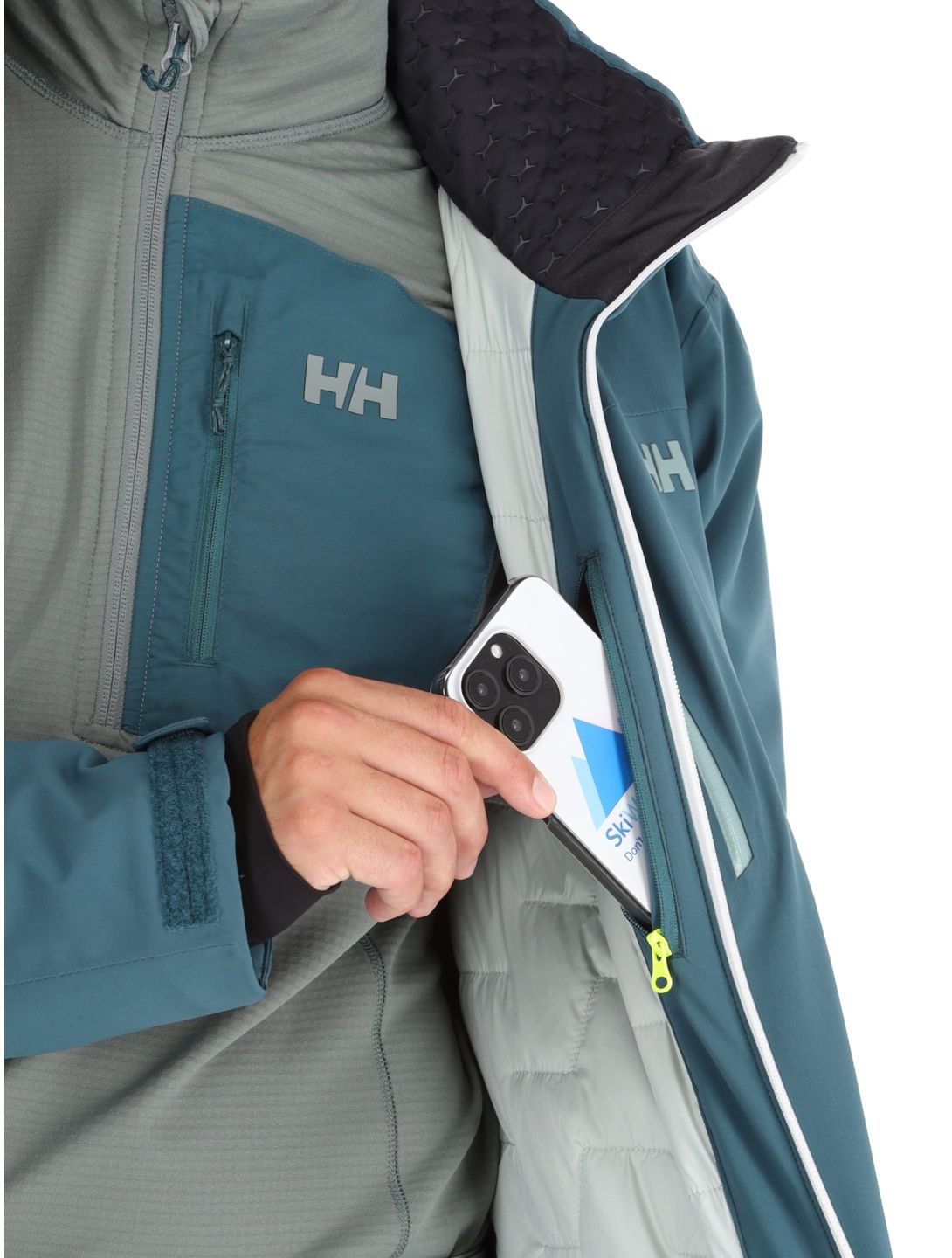 Helly Hansen, Alpha Lifaloft chaqueta de esquí hombres Dark Creek azul 