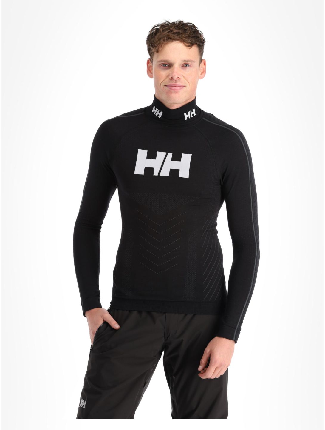 Helly Hansen, H1 Pro Lifa Merino Race Top camisa termoactiva hombres Black negro 