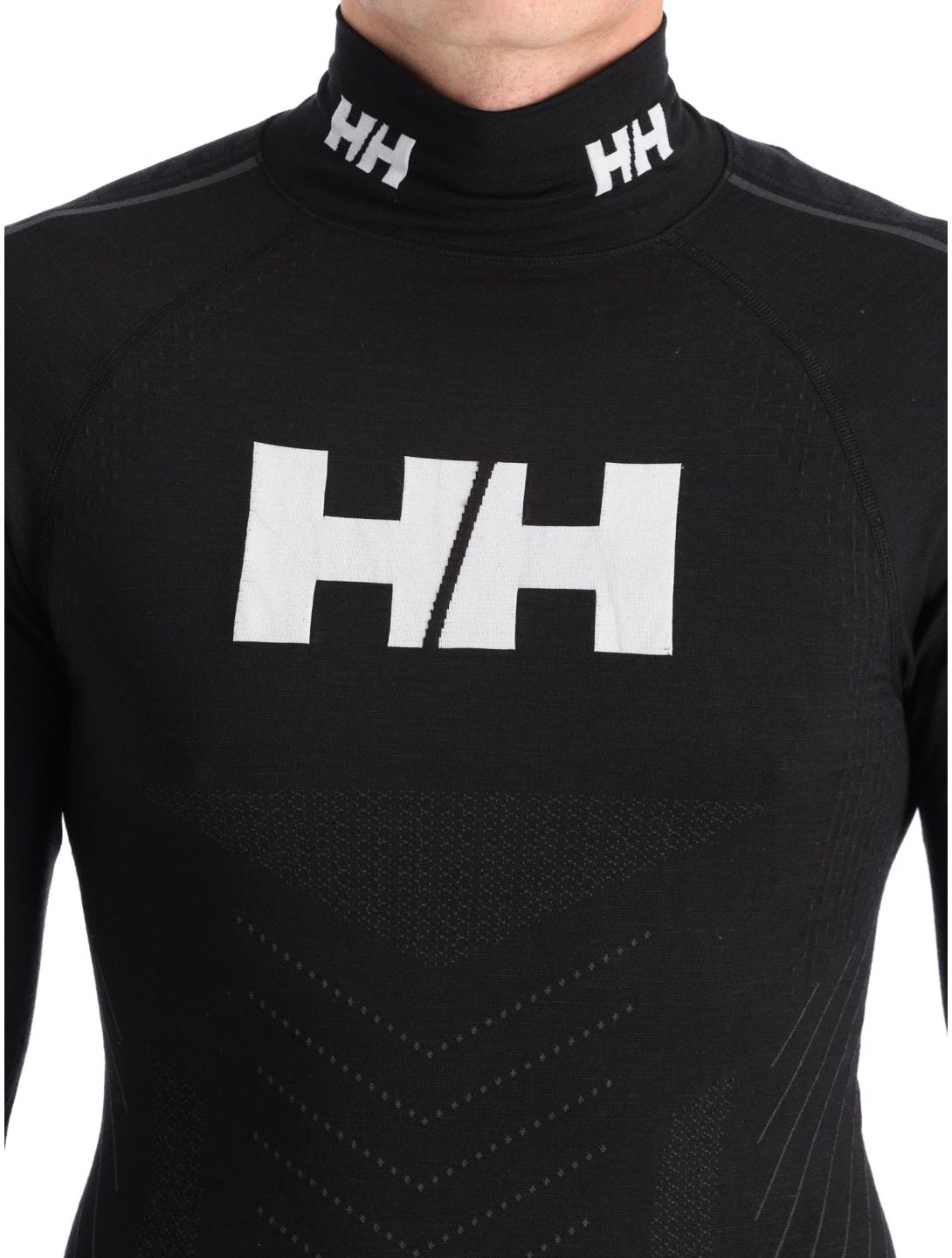 Helly Hansen, H1 Pro Lifa Merino Race Top camisa termoactiva hombres Black negro 