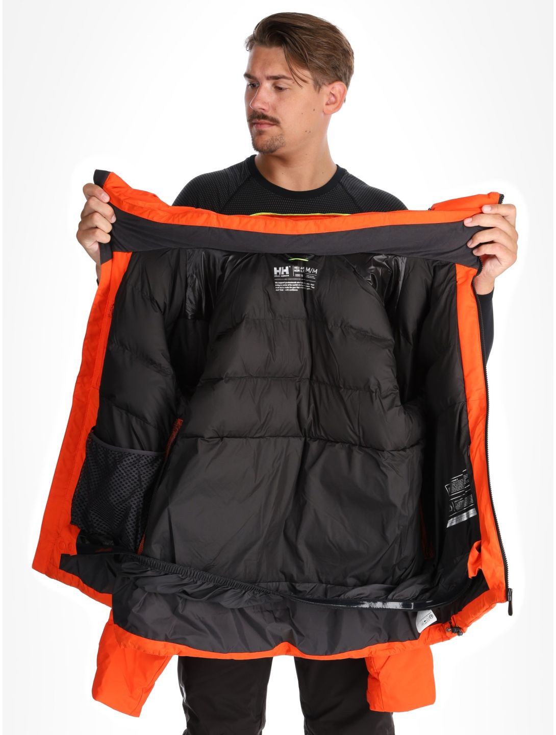 Helly Hansen, Kvitfjell Race Puffy chaqueta de esquí hombres Cherry Tomato naranja 