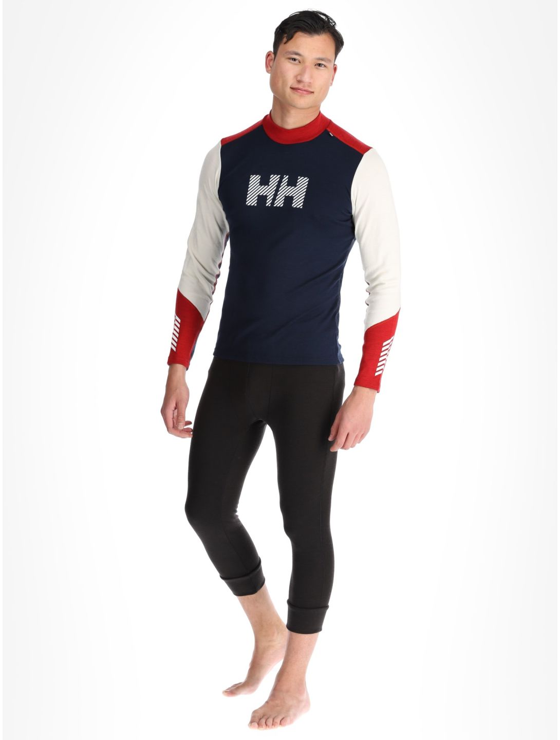 Helly Hansen, Lifa Merino Midw Logo camisa termoactiva hombres Offwhite blanco 