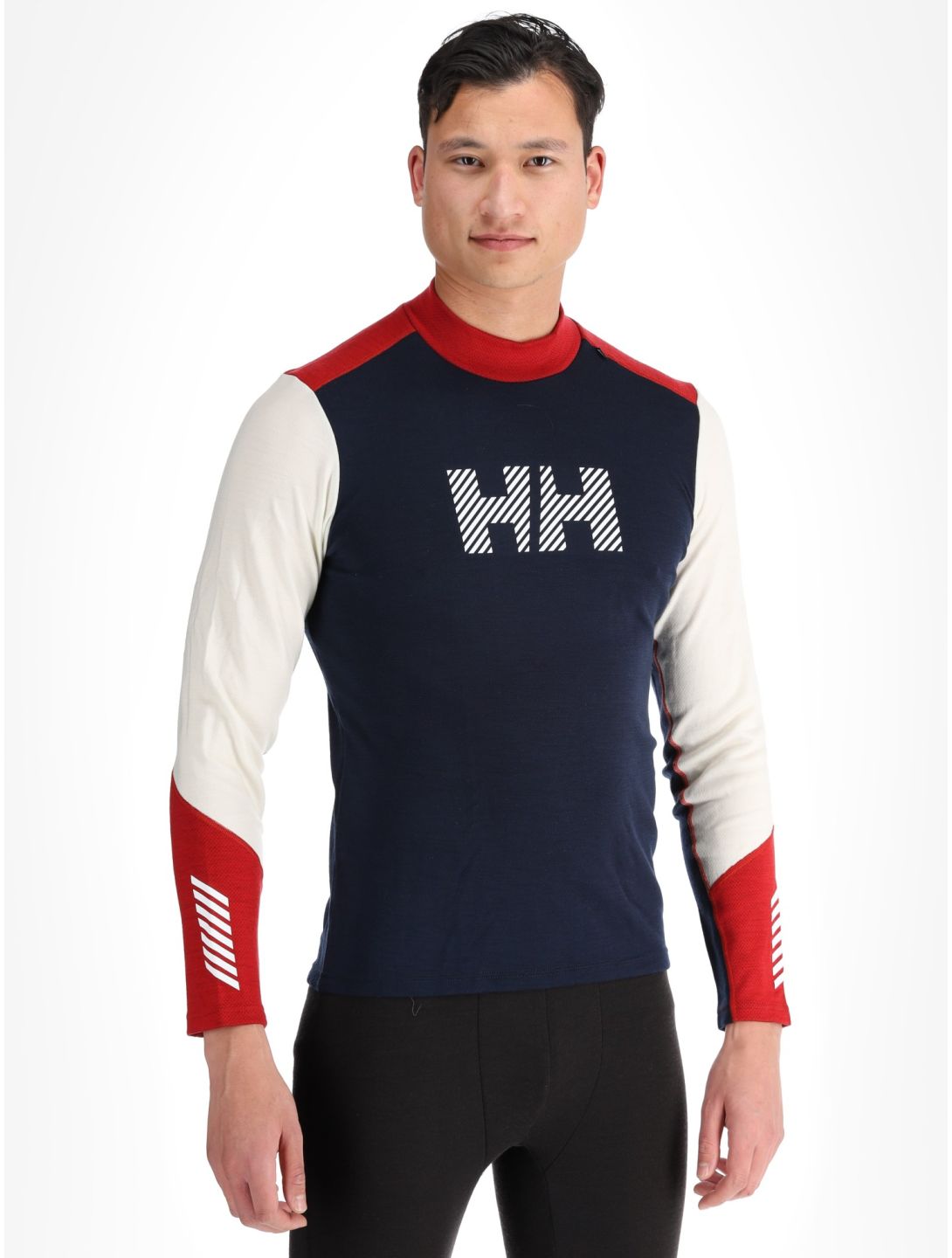 Helly Hansen, Lifa Merino Midw Logo camisa termoactiva hombres Offwhite blanco 