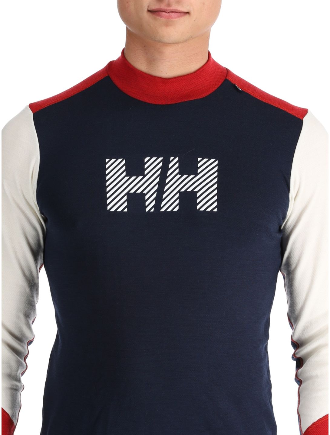 Helly Hansen, Lifa Merino Midw Logo camisa termoactiva hombres Offwhite blanco 