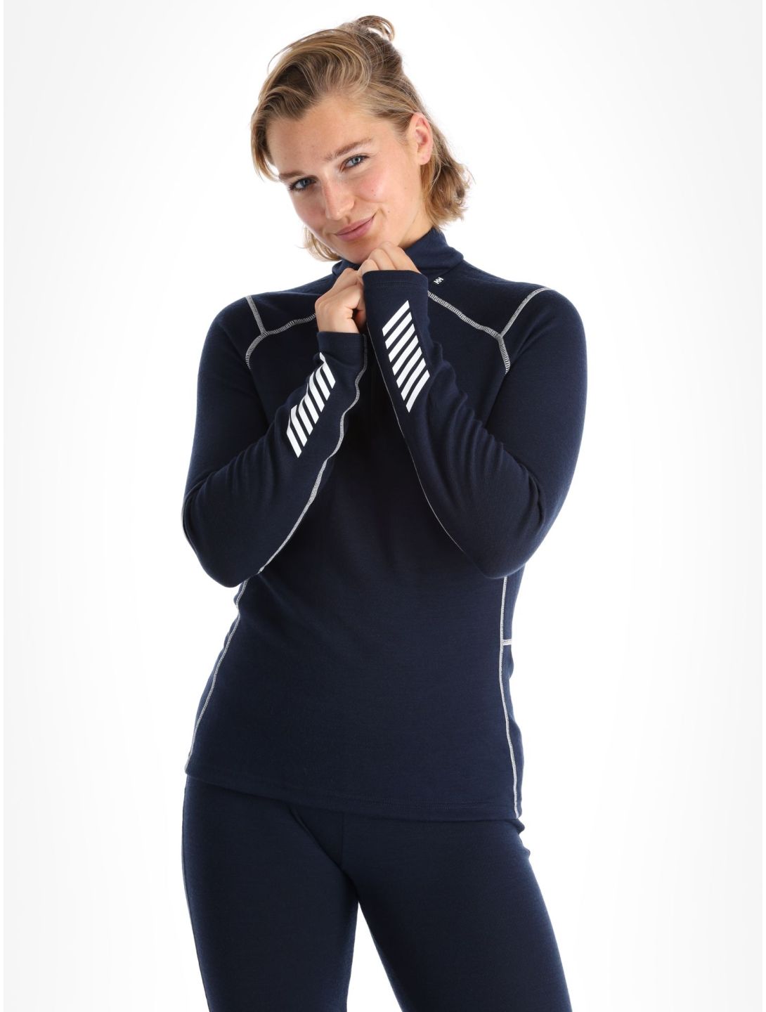 Helly Hansen, W Lifa Merino Midweight 1/2 Zip jersey mujeres Navy azul 