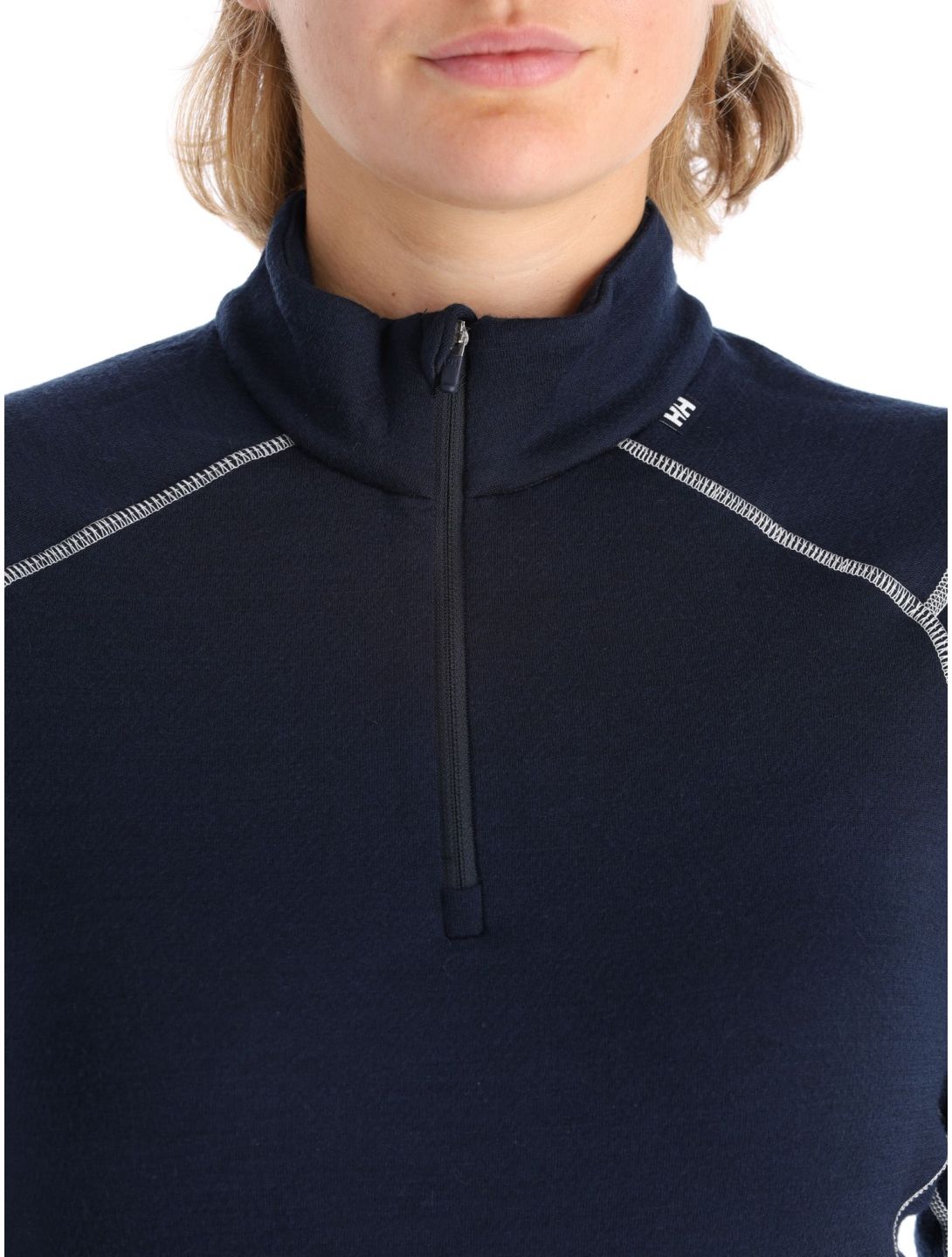 Helly Hansen, W Lifa Merino Midweight 1/2 Zip jersey mujeres Navy azul 