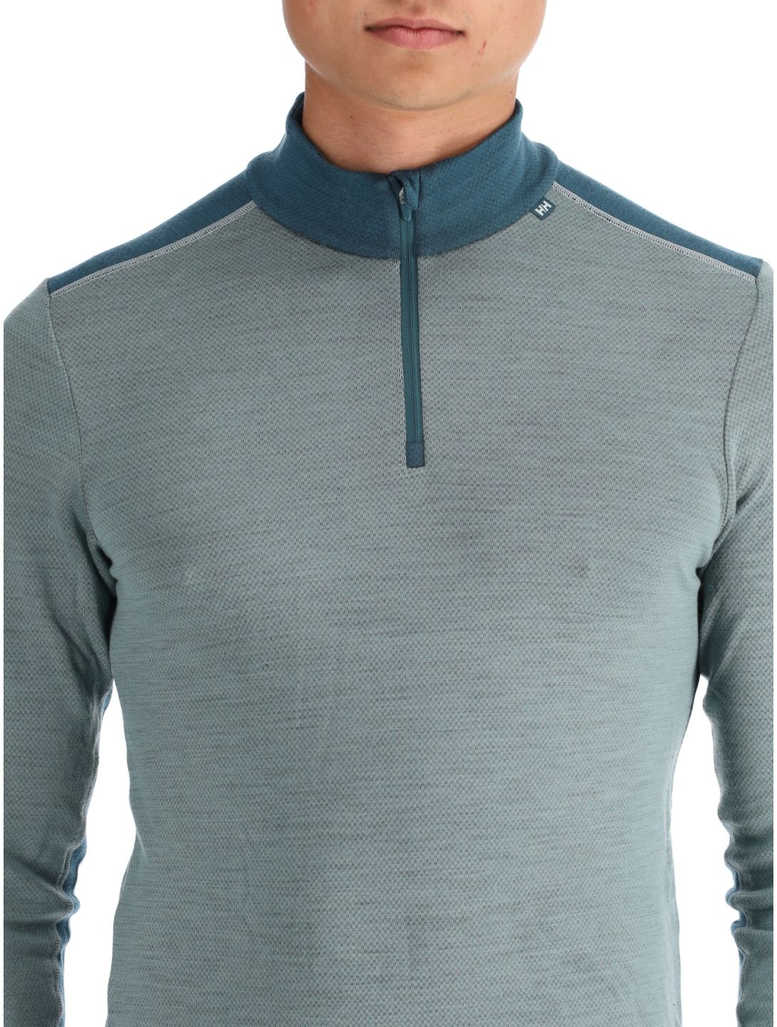 Helly Hansen, Lifa Merino Midweight 1/2 Zip jersey hombres Cactus verde 