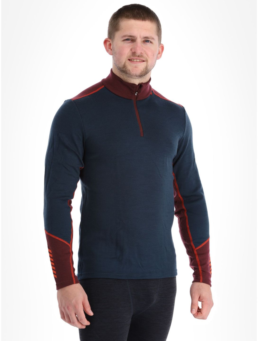 Helly Hansen, Lifa Merino Midweight 1/2 Zip jersey hombres Midnight azul 