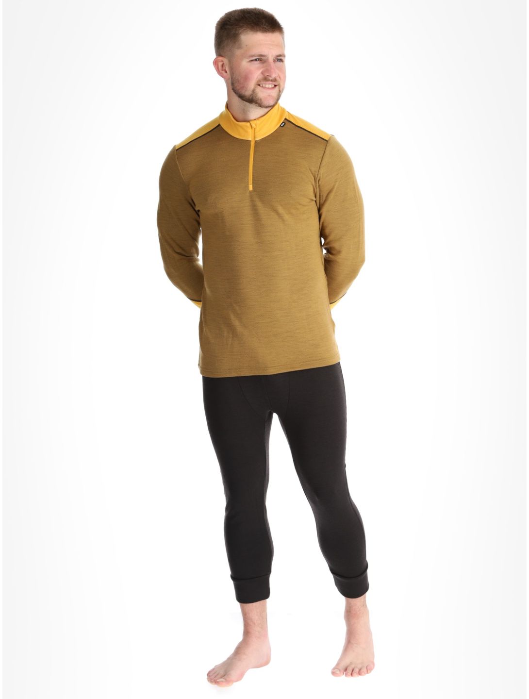 Helly Hansen, Lifa Merino Midweight 1/2 Zip jersey hombres Lynx amarillo 