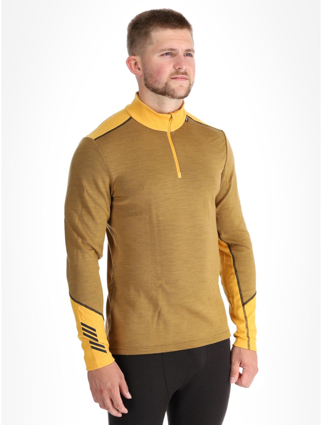 Helly Hansen, Lifa Merino Midweight 1/2 Zip jersey hombres Lynx amarillo 