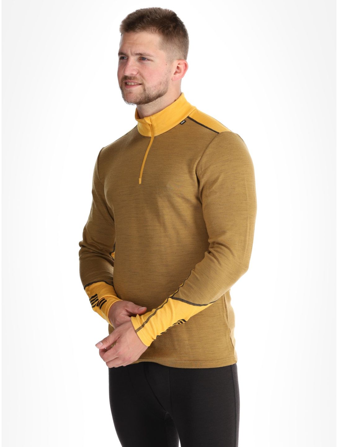 Helly Hansen, Lifa Merino Midweight 1/2 Zip jersey hombres Lynx amarillo 