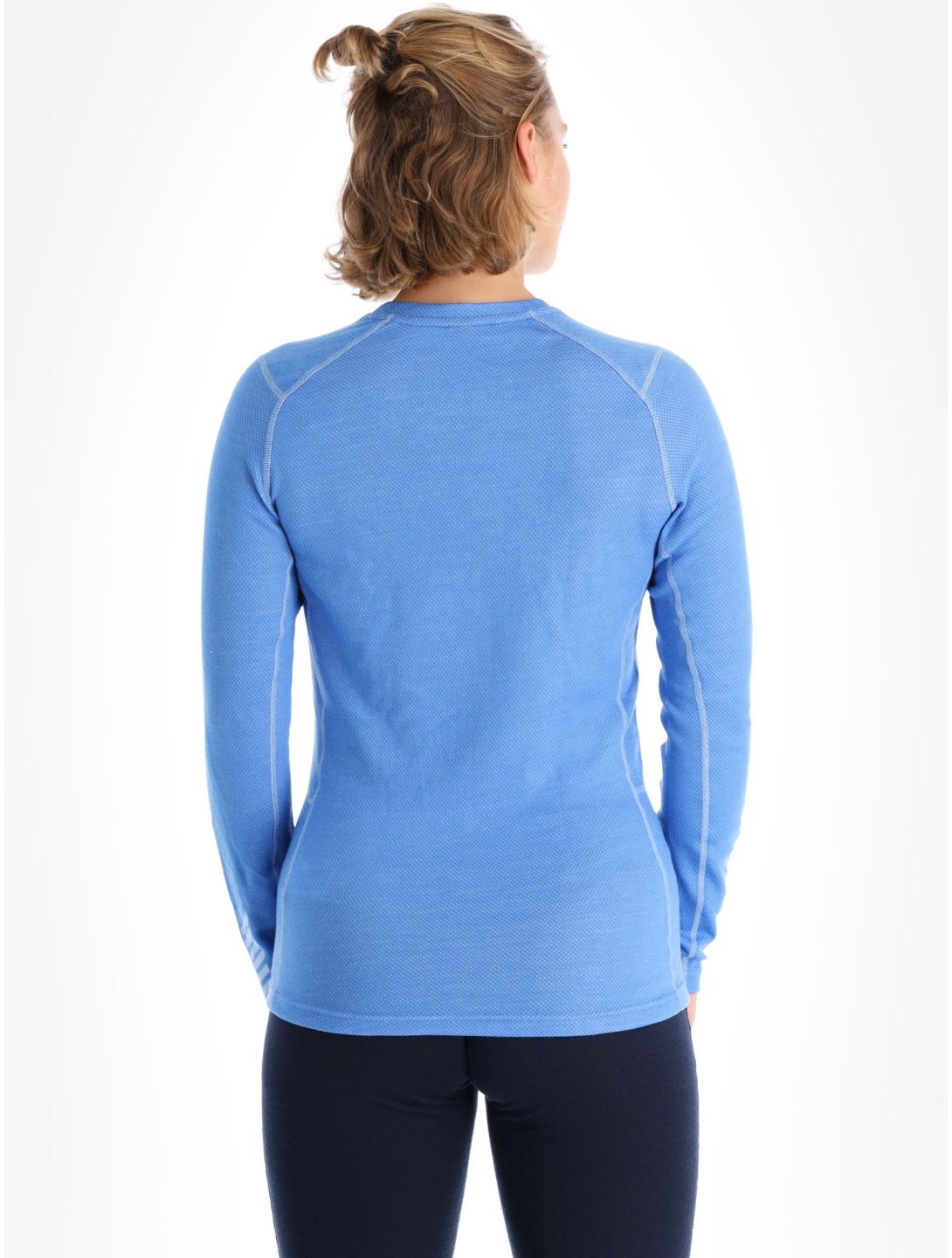 Helly Hansen, Lifa Merino Midweight Graphic camisa termoactiva mujeres Ultra Blue Star Pixel azul 