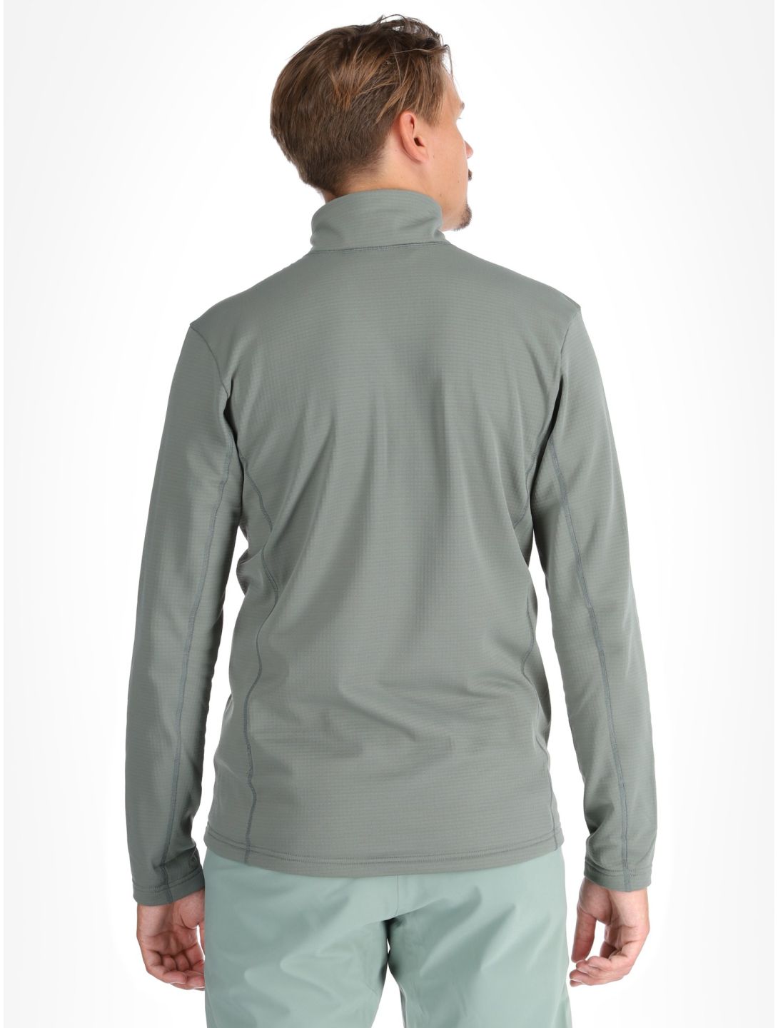 Helly Hansen, Versalite 1/2 Zip jersey hombres Grey Cactus gris, verde 