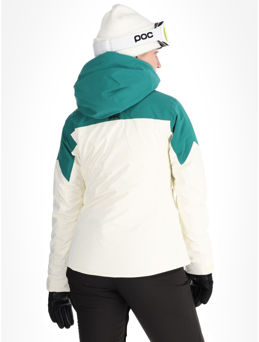 Helly Hansen, W Alphelia chaqueta de esquí mujeres Emerald Snow blanco, verde 