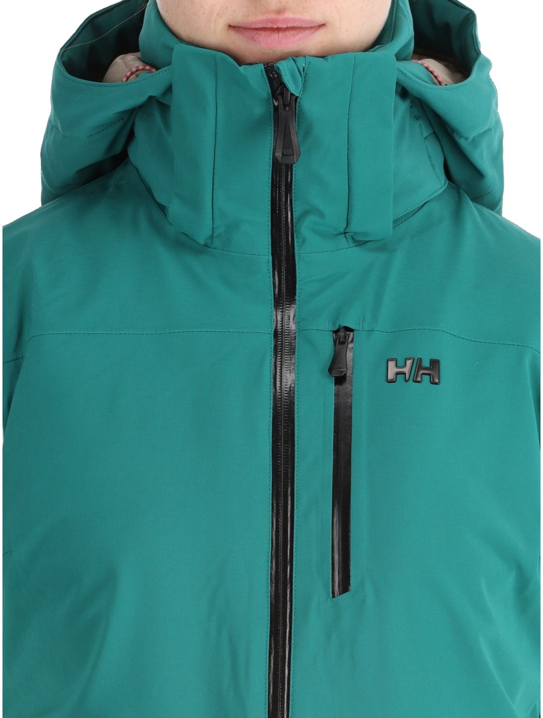 Helly Hansen, W Alphelia chaqueta de esquí mujeres Emerald Snow blanco, verde 