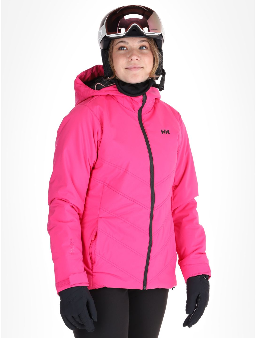 Helly Hansen, W Alpine Insulated chaqueta de esquí mujeres Dragon Fruit Black negro, rosa 