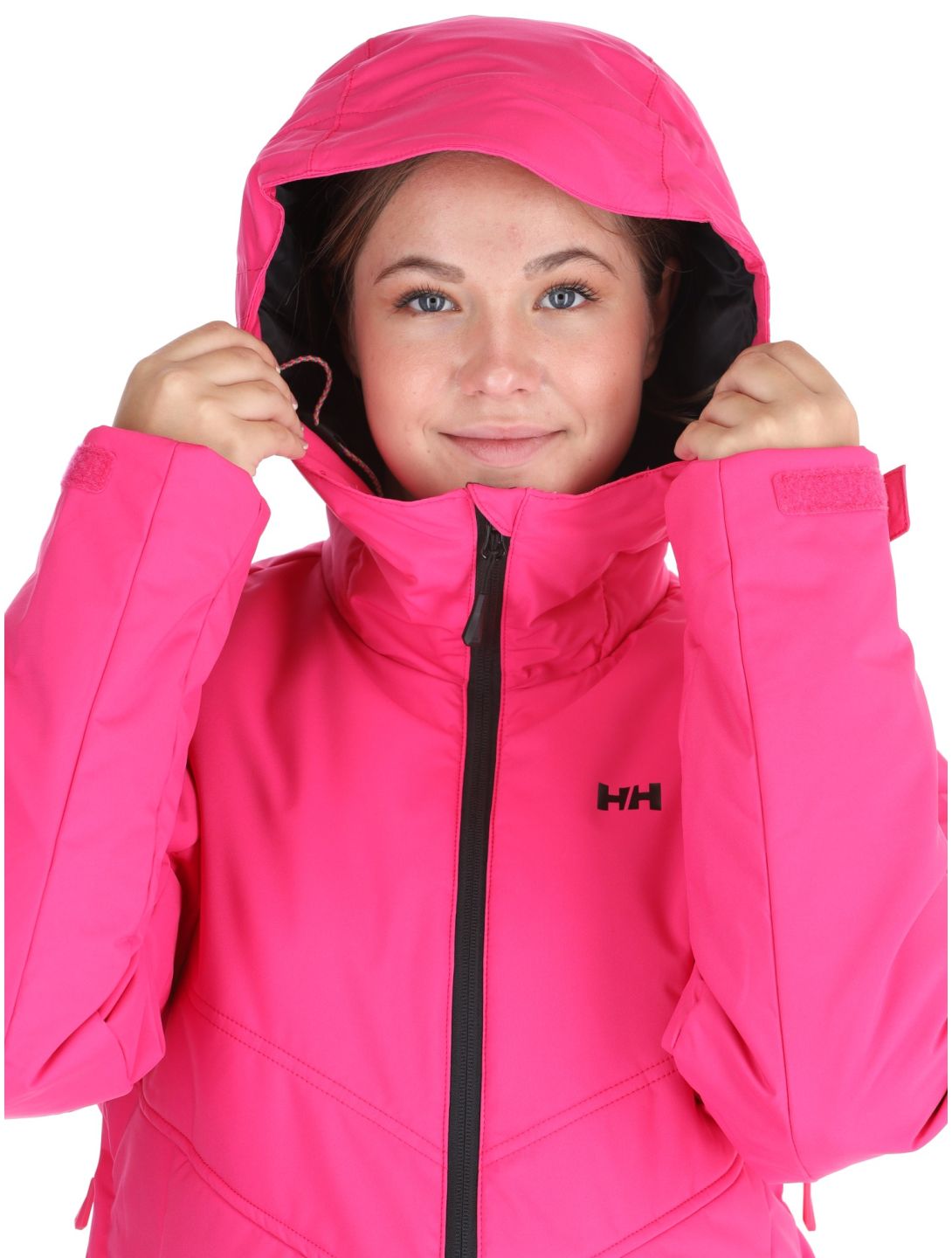 Helly Hansen, W Alpine Insulated chaqueta de esquí mujeres Dragon Fruit Black negro, rosa 