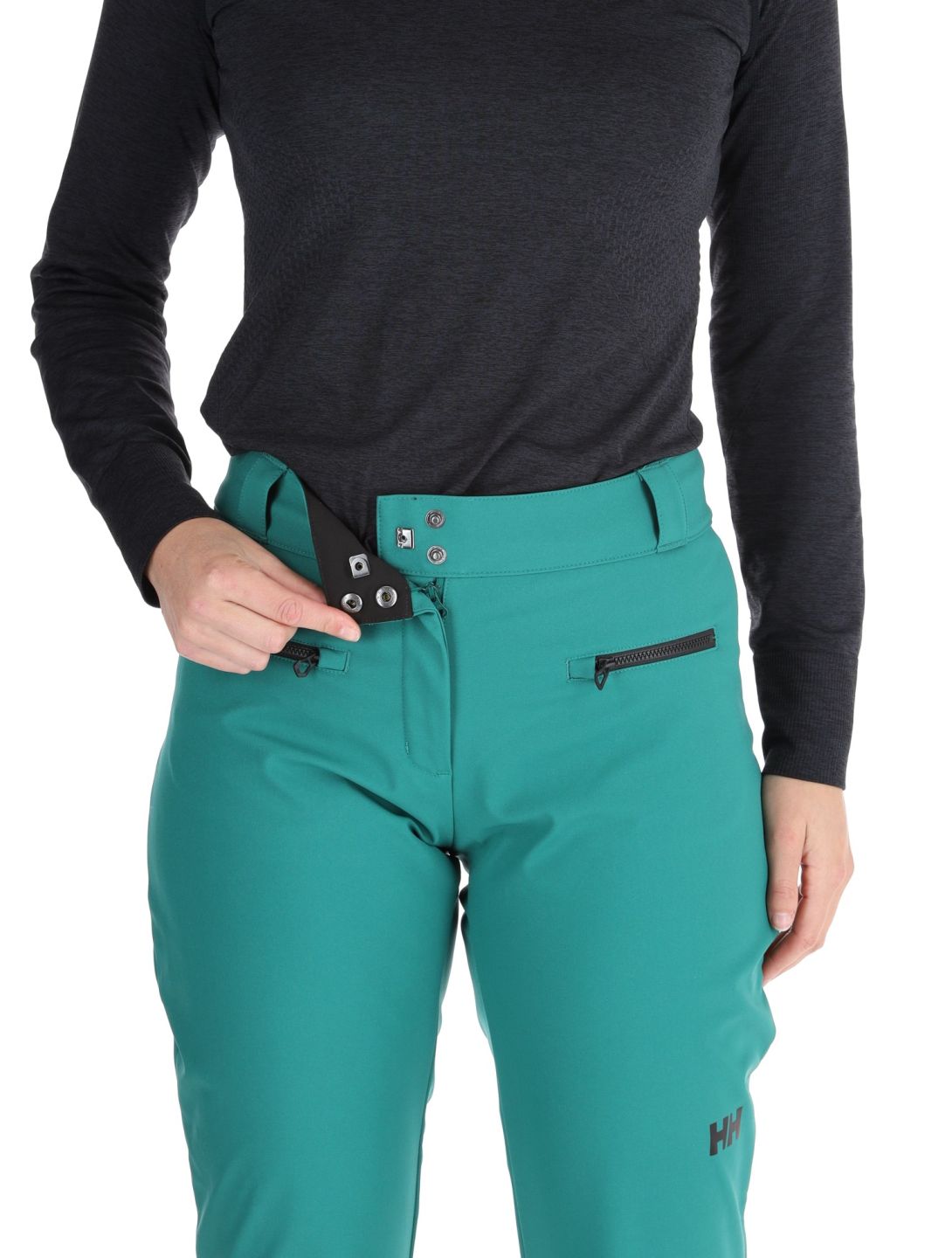 Helly Hansen, W Bellissimo 2 pantalones de esquí softshell mujeres Emerald verde 