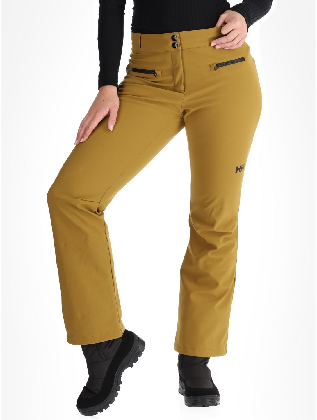 Helly Hansen, W Bellissimo 2 pantalones de esquí softshell mujeres Lynx marrón 