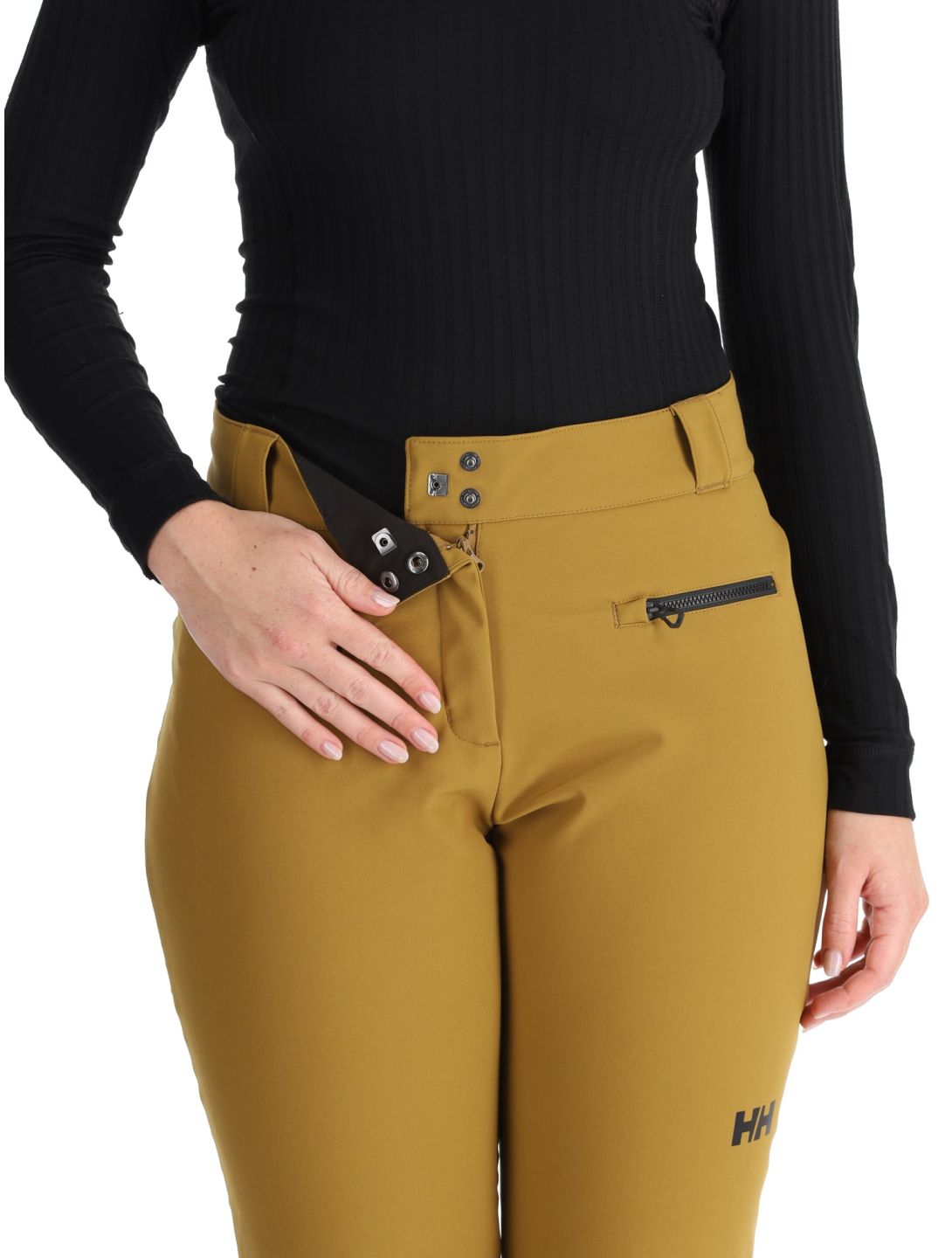 Helly Hansen, W Bellissimo 2 pantalones de esquí softshell mujeres Lynx marrón 