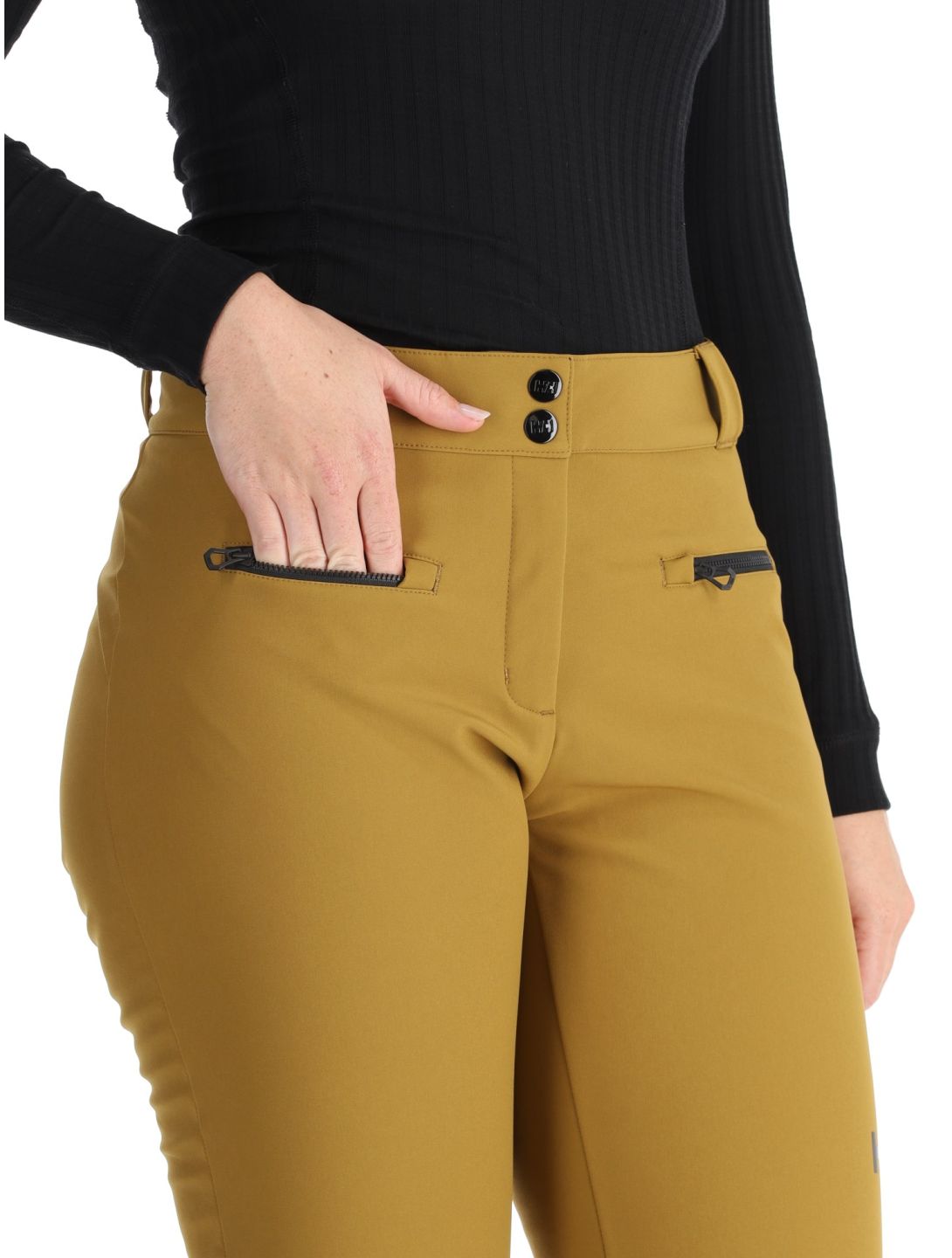 Helly Hansen, W Bellissimo 2 pantalones de esquí softshell mujeres Lynx marrón 