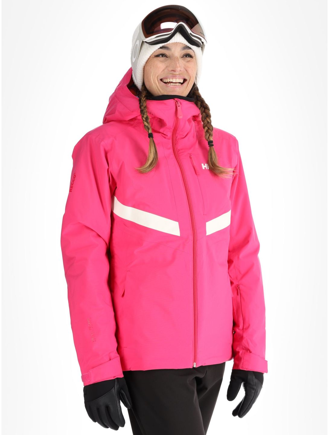 Helly Hansen, W Edge 3.0 chaqueta de esquí mujeres Dragon Fruit Black negro, rosa 