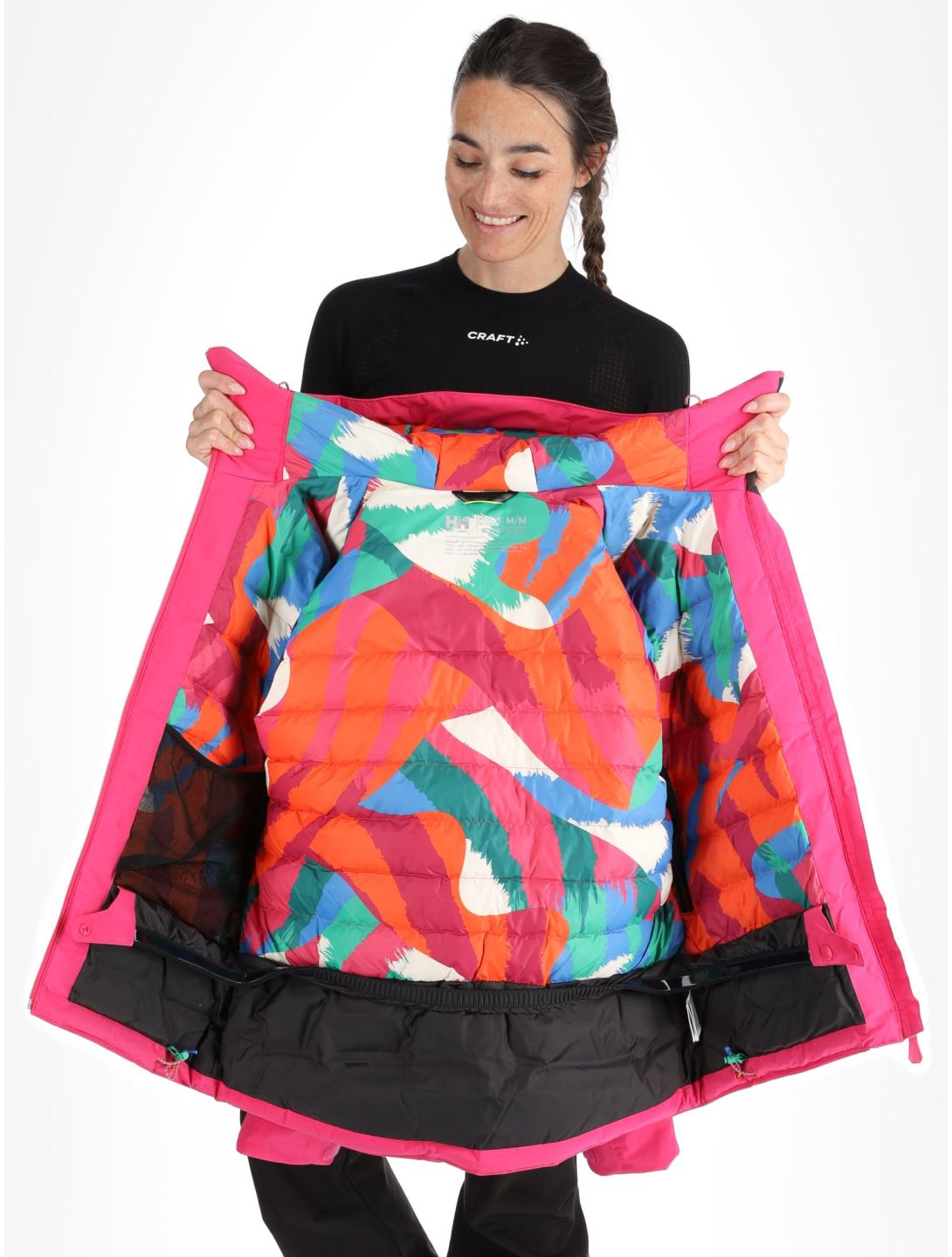 Helly Hansen, W Edge 3.0 chaqueta de esquí mujeres Dragon Fruit Black negro, rosa 