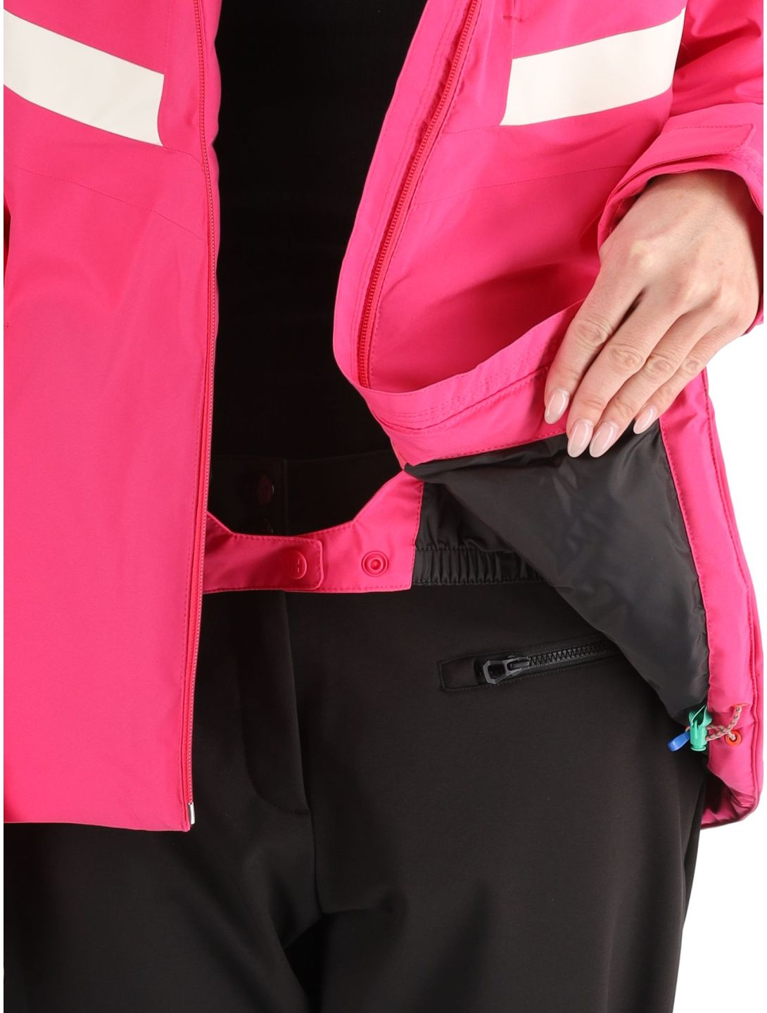 Helly Hansen, W Edge 3.0 chaqueta de esquí mujeres Dragon Fruit Black negro, rosa 