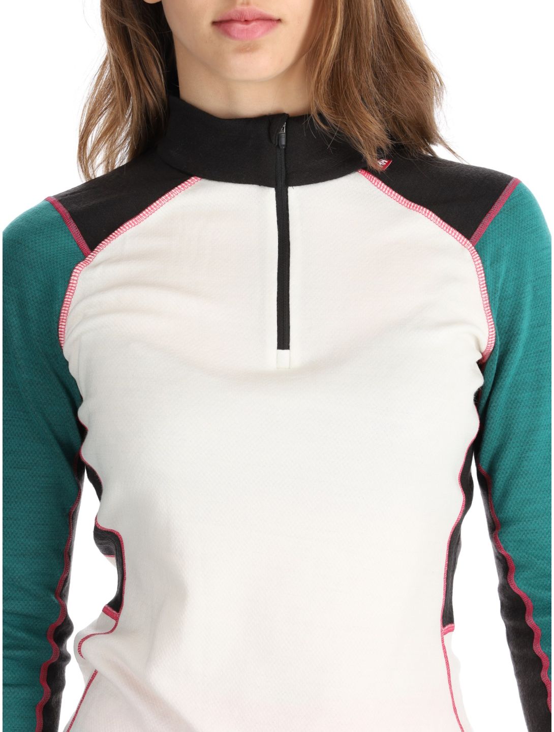 Helly Hansen, W Lifa Merino Midweight 1/2 Zip jersey mujeres Emerald verde 