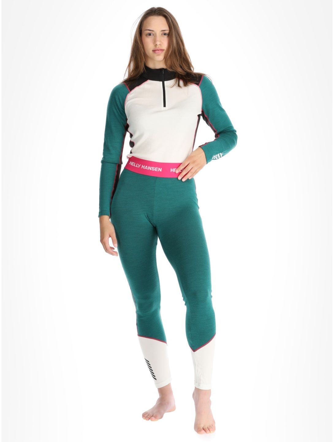 Helly Hansen, W Lifa Merino Midweight pantalón termoactivo mujeres Emerald verde 