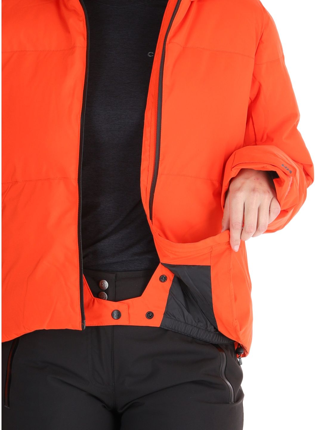 Helly Hansen, W Nora Short Puffy chaqueta de esquí mujeres Cherry Tomato naranja 