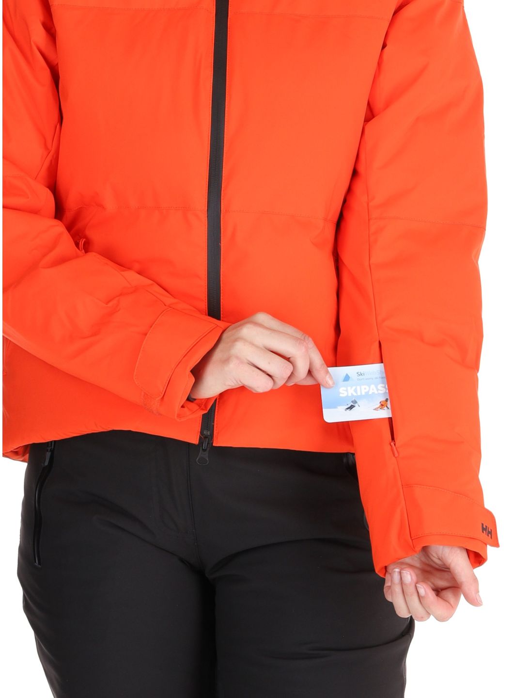 Helly Hansen, W Nora Short Puffy chaqueta de esquí mujeres Cherry Tomato naranja 