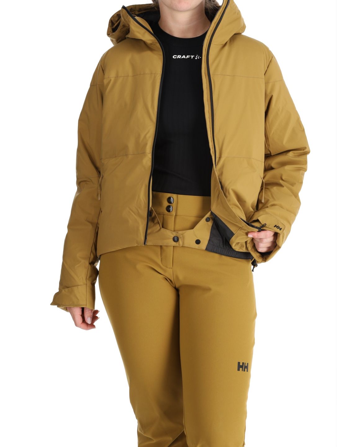 Helly Hansen, W Nora Short Puffy chaqueta de esquí mujeres Lynx amarillo 