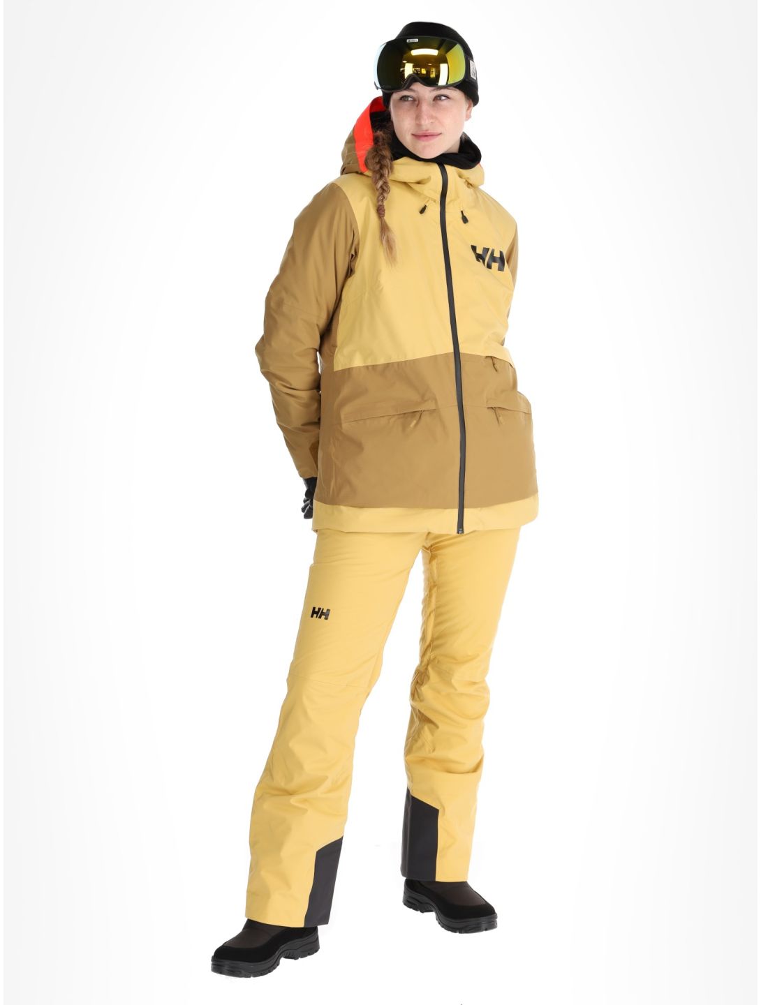 Helly Hansen, W Powchaser 2.0 chaqueta de esquí mujeres Sand amarillo 