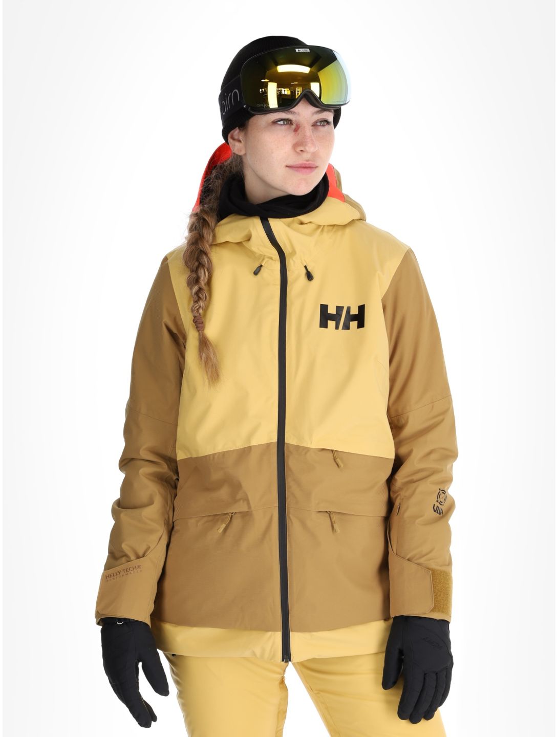 Helly Hansen, W Powchaser 2.0 chaqueta de esquí mujeres Sand amarillo 