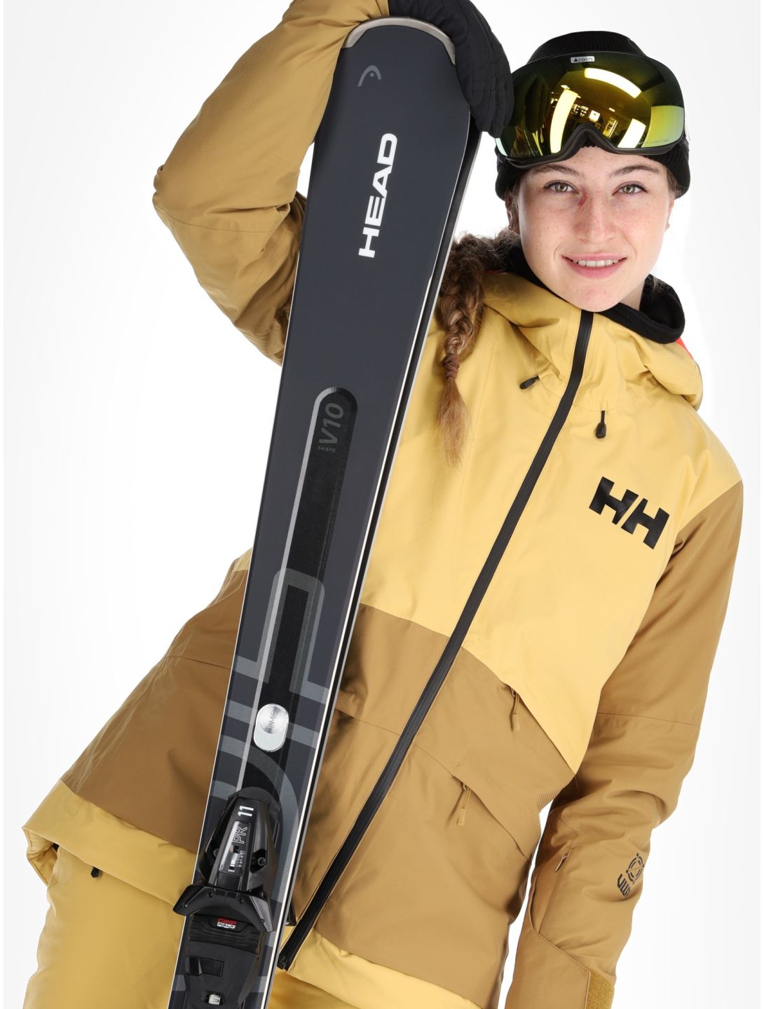 Helly Hansen, W Powchaser 2.0 chaqueta de esquí mujeres Sand amarillo 