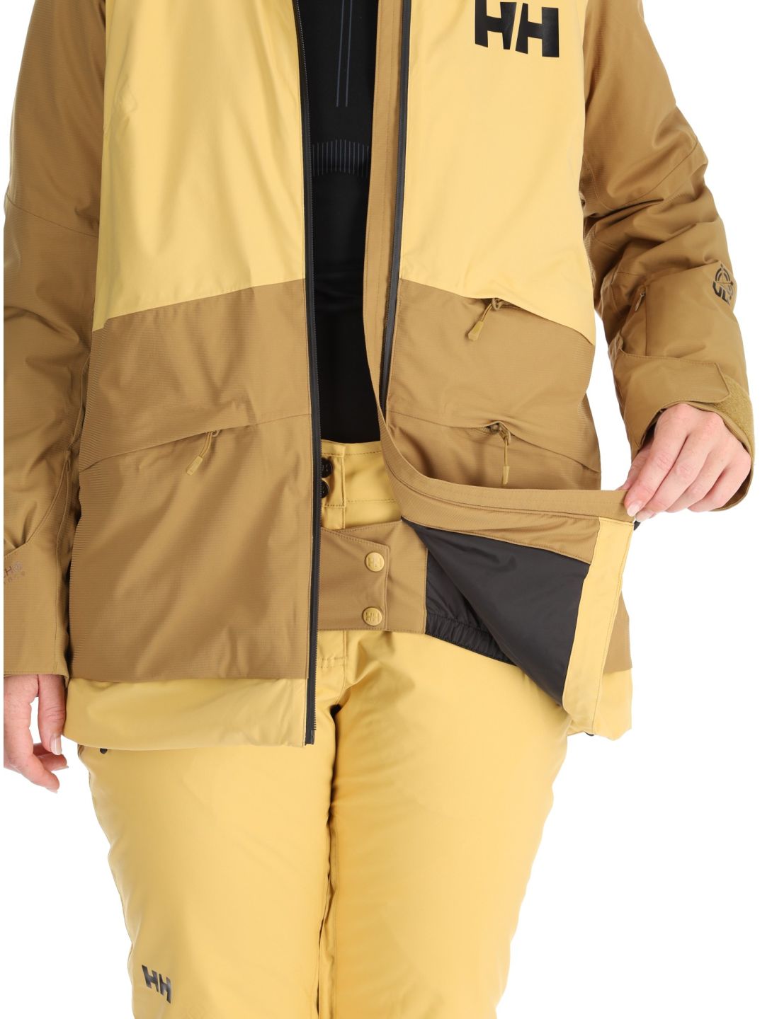 Helly Hansen, W Powchaser 2.0 chaqueta de esquí mujeres Sand amarillo 