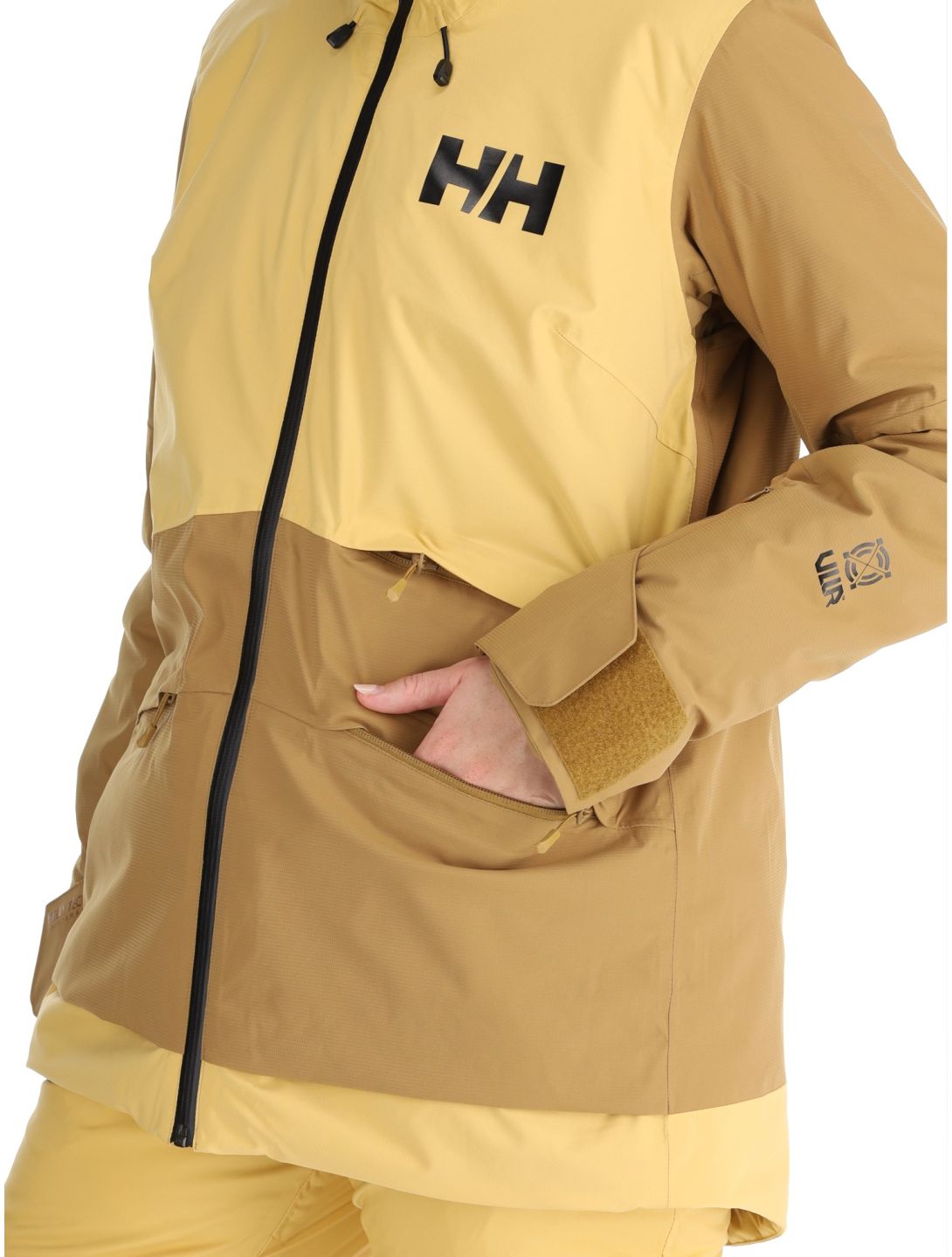 Helly Hansen, W Powchaser 2.0 chaqueta de esquí mujeres Sand amarillo 