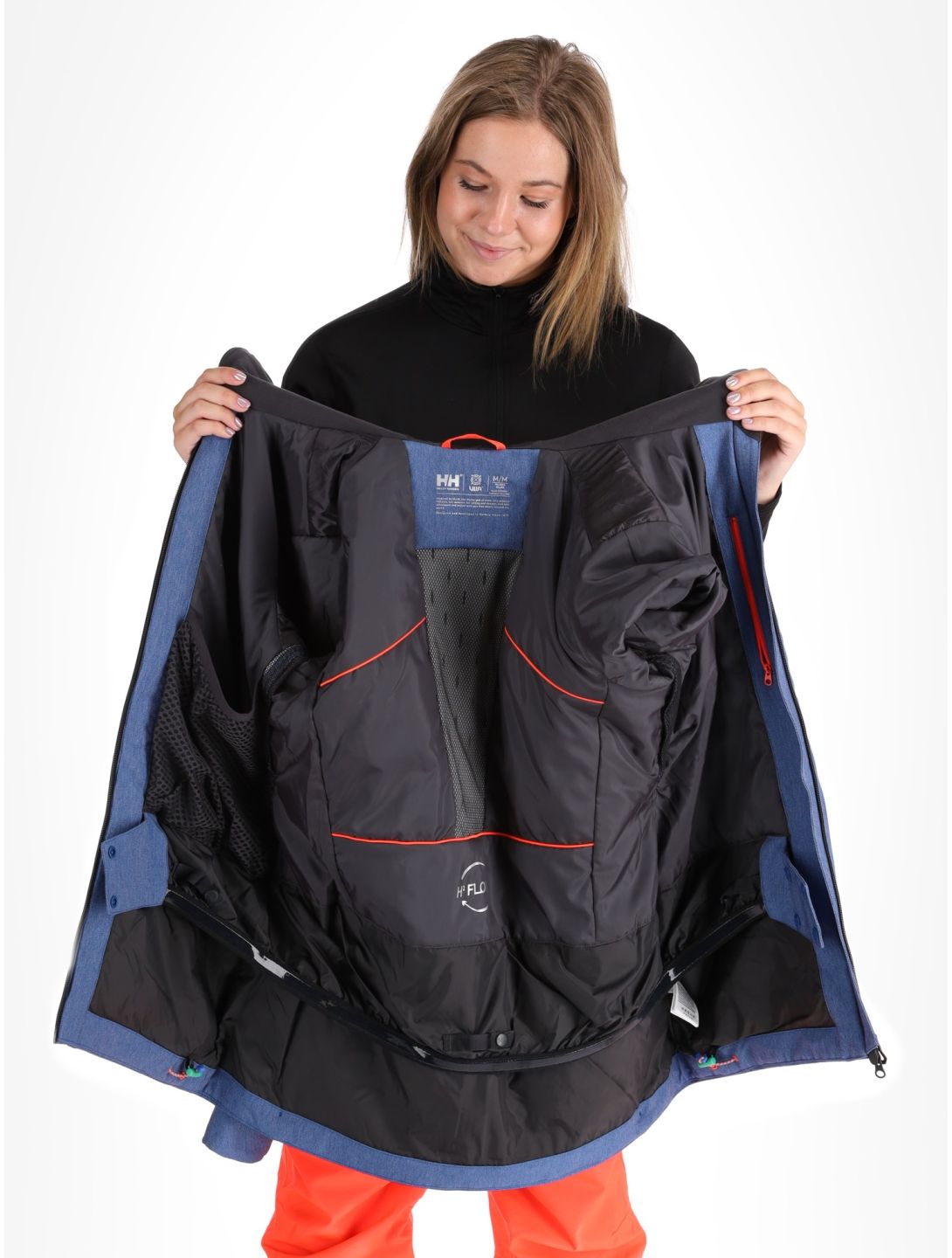 Helly Hansen, W Powderqueen 3.0 chaqueta de esquí mujeres Deep Fjord azul 