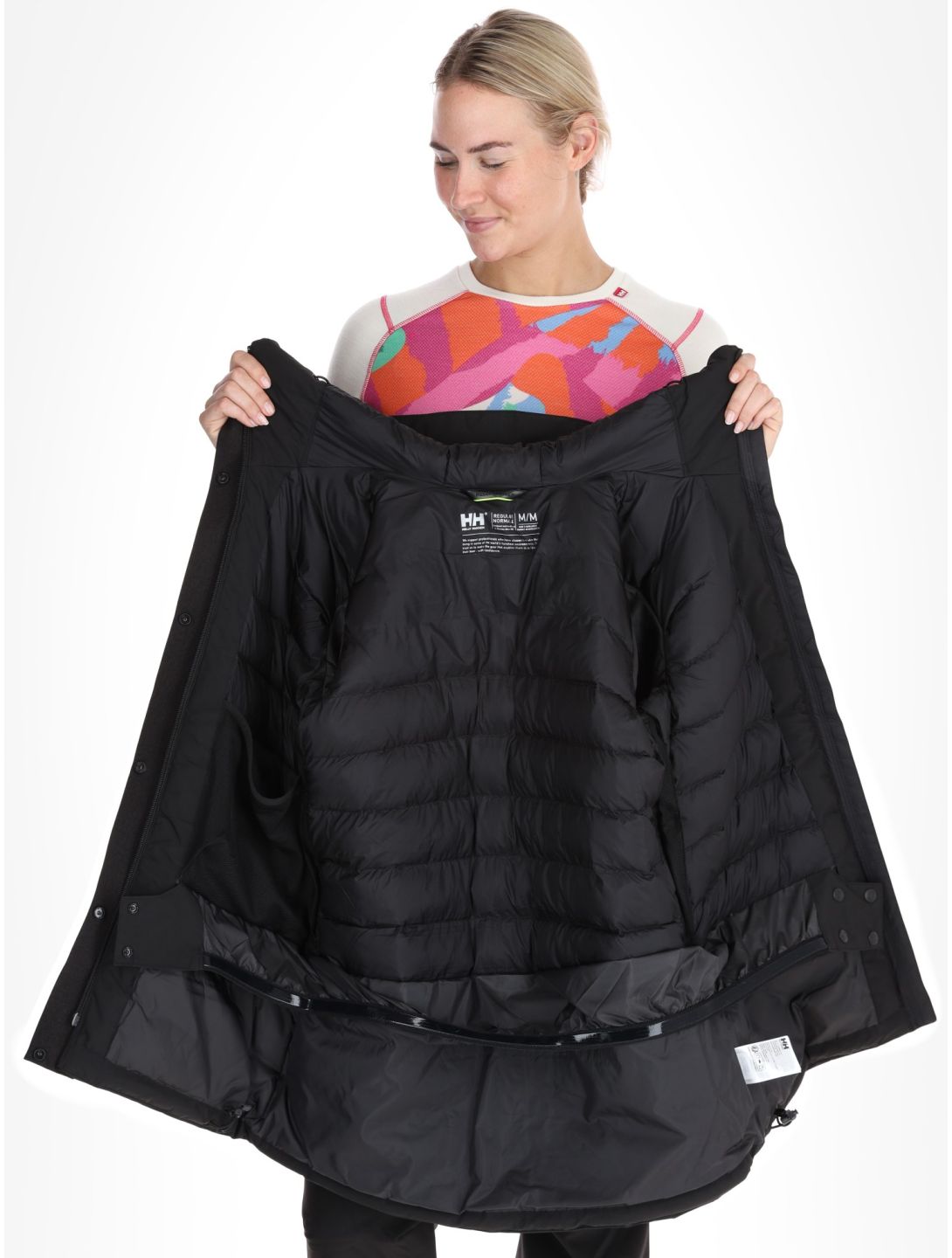 Helly Hansen, W Snowplay Long Insulated chaqueta de esquí mujeres Black negro 