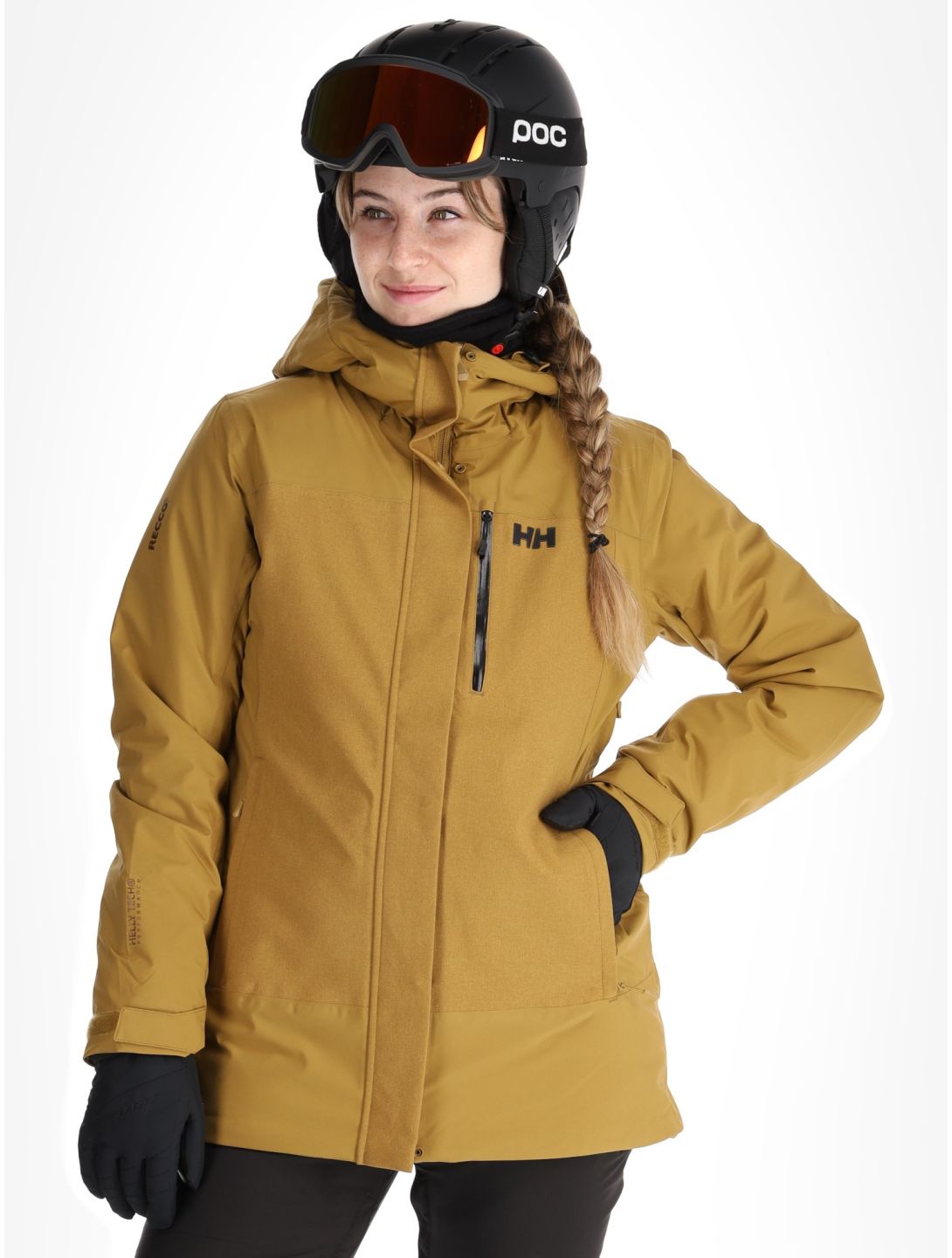 Helly Hansen, W Snowplay Long Insulated chaqueta de esquí mujeres Lynx amarillo 