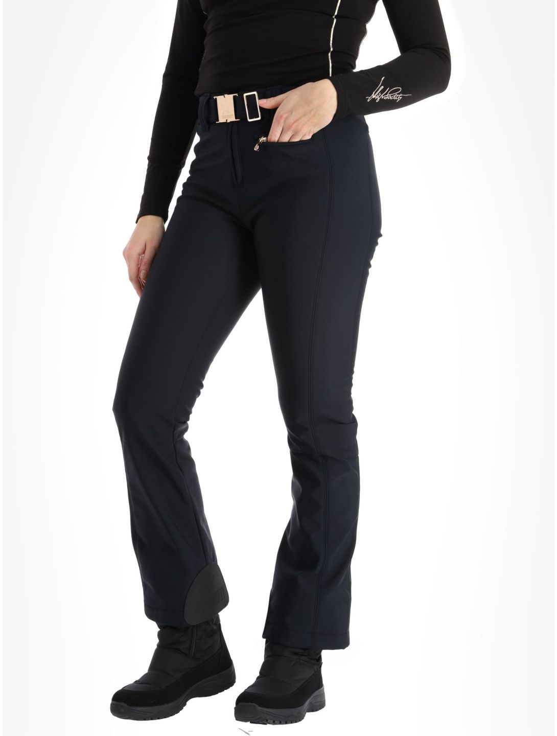 High Society, Lia pantalones de esquí softshell mujeres Black negro 