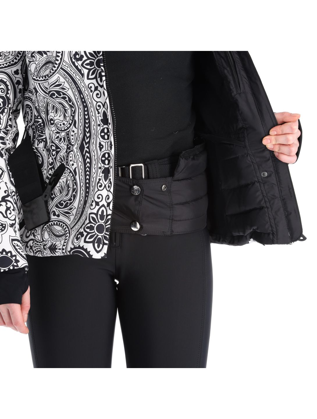 High Society, Elea chaqueta de esquí mujeres paisley print negro 